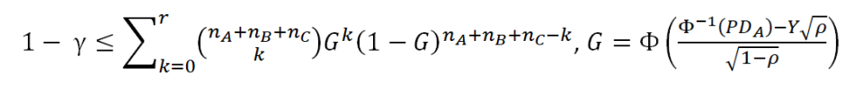 Formula for the case of dependent default events