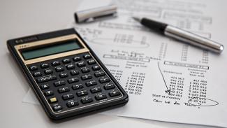 Calculator and financial statement